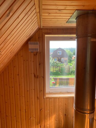 Установка двух вентшахт в деревянном доме в Ступино