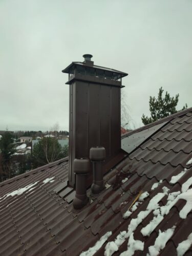 Монтаж системы вентиляции с дымником «Каскад» в доме